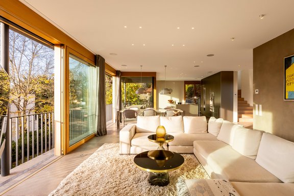 Spacious, light-filled living