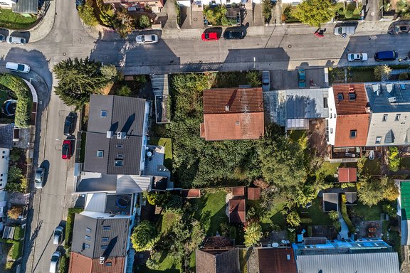 Drone shot neighbourhood