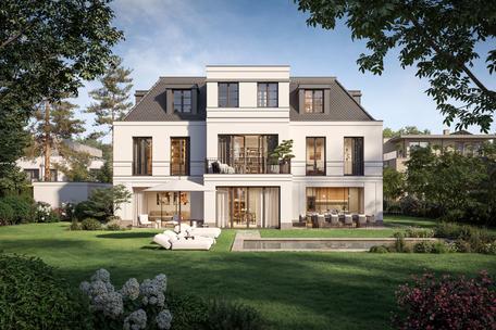 Building in upscale Nymphenburg: Park-like south-facing plot for villa construction in a prime location