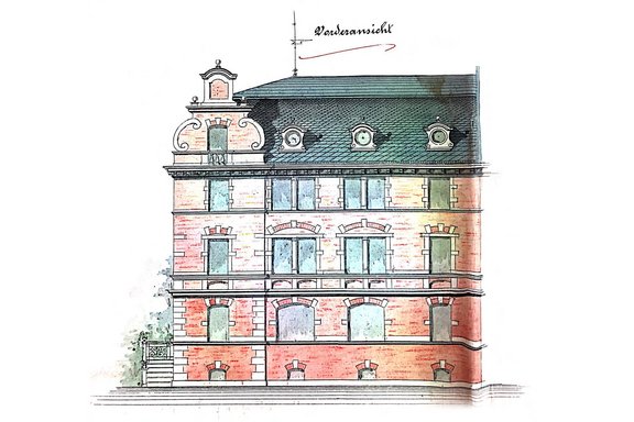 Front view from plans of 1893