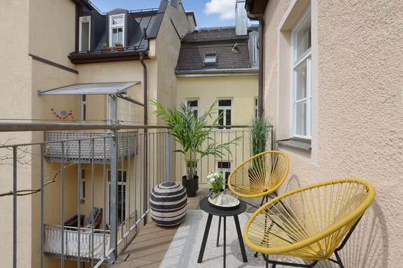 Idyllic south balcony