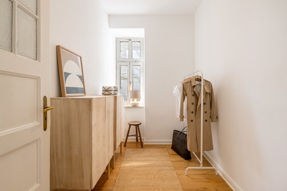 Dressing room/office with window