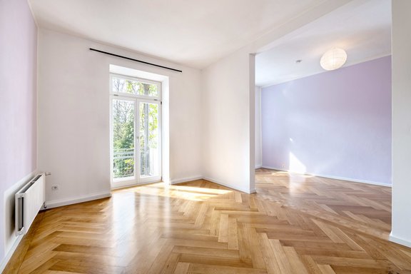 Living room with balcony