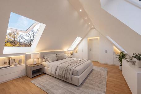 Charming, light-filled 3.5-room loft apartment with roof terrace on the Schlosskanal canal