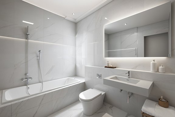 Eins von drei Bädern