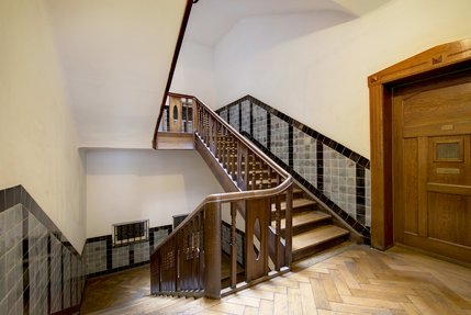 Impressive wooden staircase