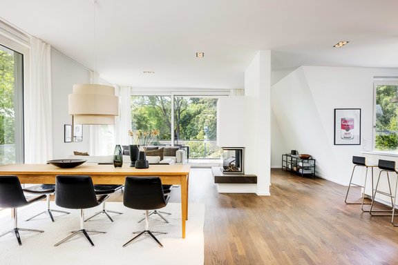 Living area filled with lights