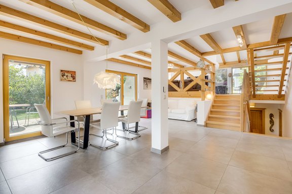 Attractive split-level architecture