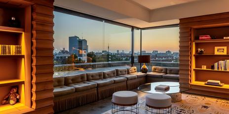 Unique penthouse by the English Garden with panoramic views over Munich and the Alps