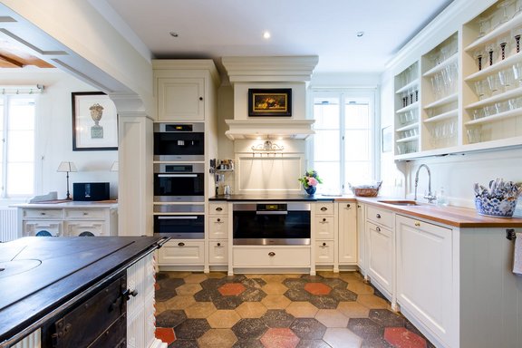 Country house kitchen with modern equipment