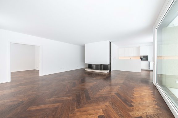 Light living-dining area