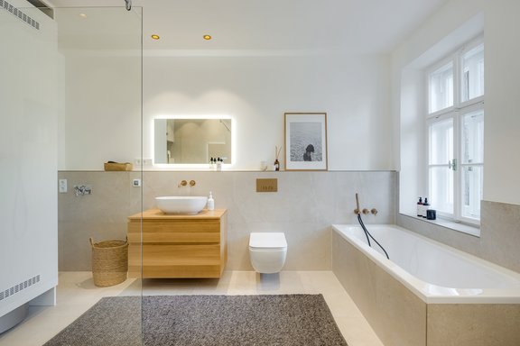 Elegant master bathroom with high-quality fittings