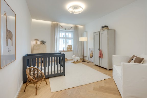 Up to four bedrooms are possible in this apartment