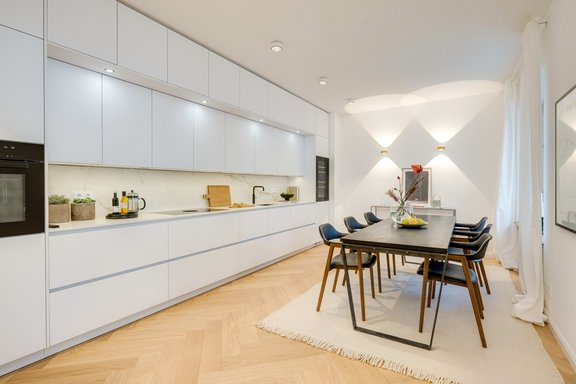 Stylish carpenter's kitchen with high-quality fittings