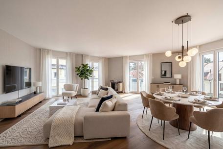 Exclusive, like-new 3-bedroom apartment with high-quality finishes and sunny south-facing balconies