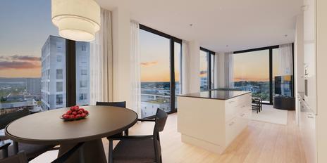 Exclusive city residence with panoramic views as far as the Alps and rooftop use in Friends Tower 2