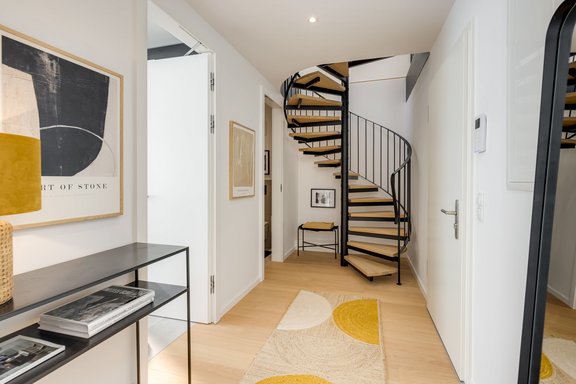 Duplex over two levels