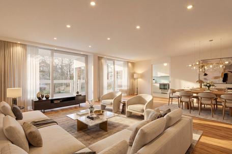 Excellent location, stylish neighborhood: spacious 3-room apartment with loggia