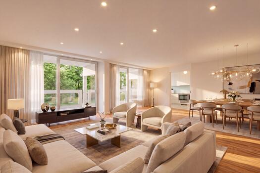 Spacious 3-room home (virtually furnished)