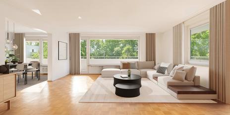 Family-friendly 4-room apartment with charming south-west-facing terrace