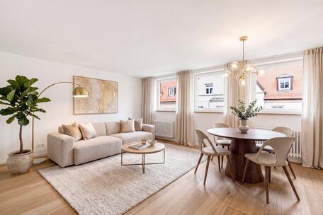 Newly renovated 1.5-room apartment with underground parking space in a highly sought-after location near the Isar River