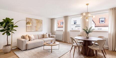 Newly renovated 1.5-room apartment with underground parking space in a highly sought-after location near the Isar River