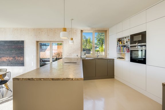 Clean carpenter kitchen