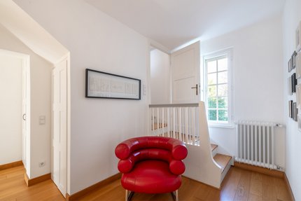 Hallway on the upper floor with access to the attic