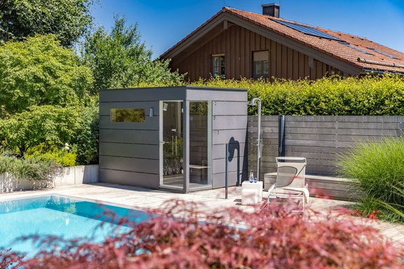 Pool and sauna house