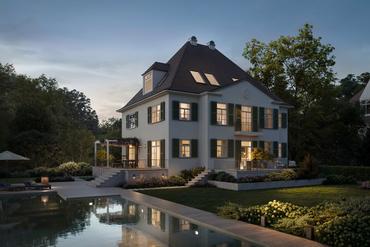 Impressive villa for self-design on the driveway avenue on a park plot with 2,097 sqm