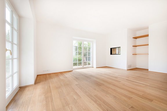 Dining area with open kitchen