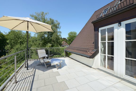 Sunny roof terrace