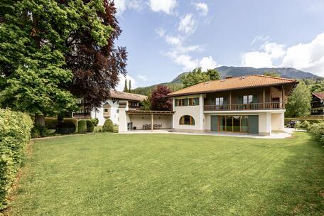 A beautifully renovated country villa with a stunning view of the Zugspitze