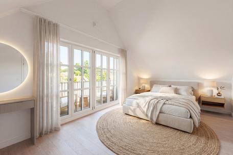 High-class 3-room apartment from 2021 with airy penthouse ambience within walking distance of the lake