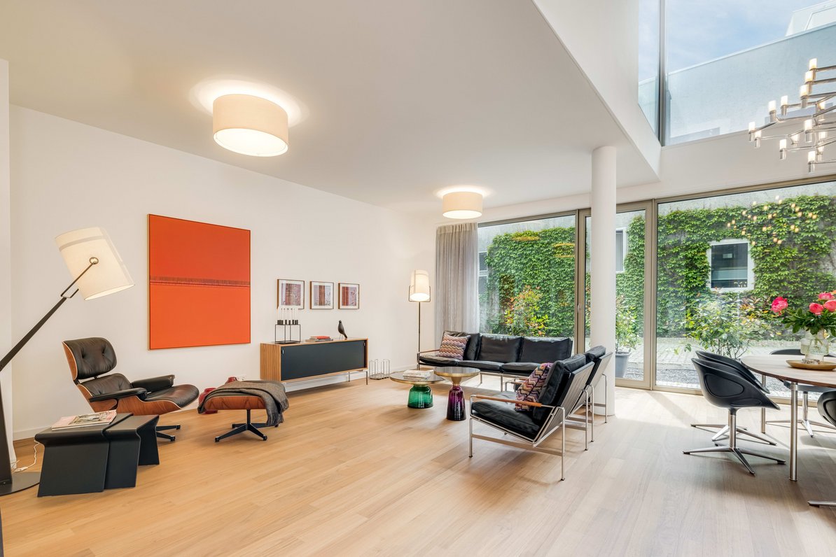 Living area filled with lights