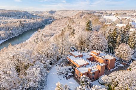 Iconic architectural ensemble with pools, park, and maximum privacy