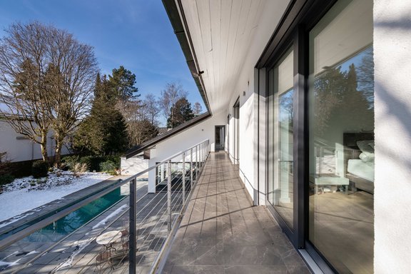 South balcony with garden view