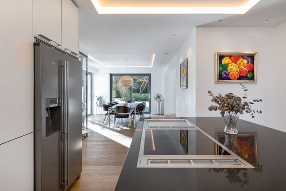 Dining area and kitchen