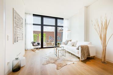 Kompakte 2-Zimmer-Wohnung mit Luxus-Ausstattung und großer sonniger Westterrasse