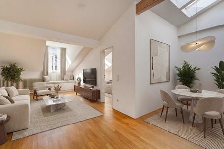 Plenty of light under the roof: charming 2-room apartment with panoramic terrace