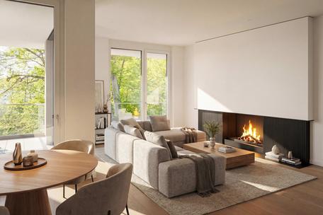 A prime location with lake views: Exclusive 3-bedroom penthouse with a fireplace, elevator landing, spa, and hobby areas