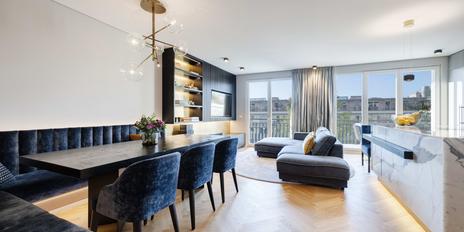 London Glam in Glockenbach: 3-room design domicile with a stylish, luxurious ambience