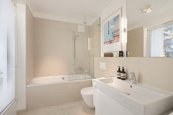 One of two bathrooms