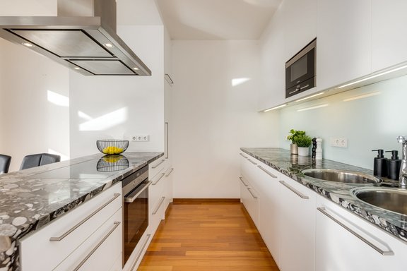 Kitchen with cooking counter