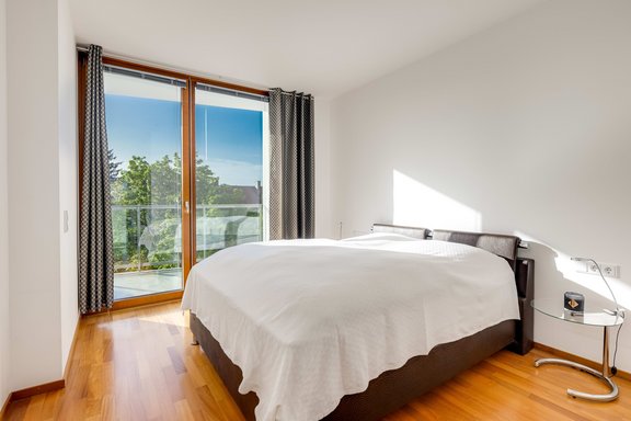 Quiet bedroom with a view