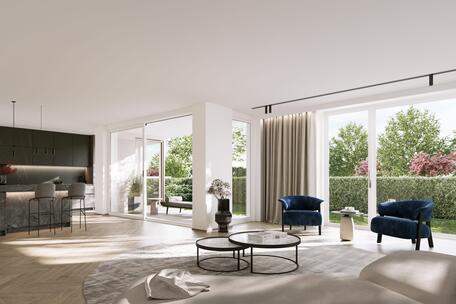 New Construction: Stylish 2-room garden apartment with high-quality finishes