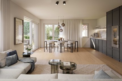 Light-filled living, eating