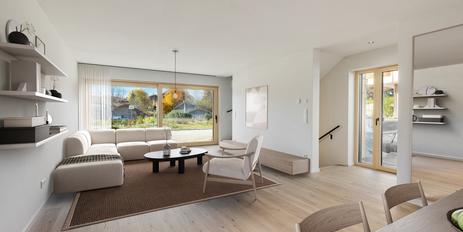 New build: Chalet meets purism: Family-friendly corner house with attractive fittings for first occupancy