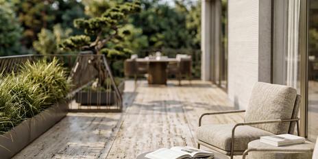 New construction: A bright, barrier-free 3-bedroom apartment with a terrace and a southwest-facing orientation