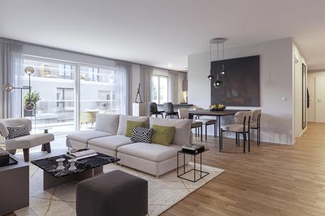 New build: Dream location in the villa colony I: 2-room new-build apartment with high-quality fittings